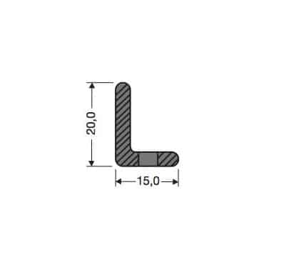Listwa mocująca czarne PVC L-1,70 m do uszczelek chłodni, 32-049