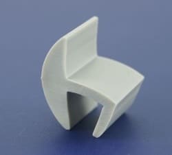 Uszczelka elastyczne PVC typ H 8 mm, szara, 18-1223