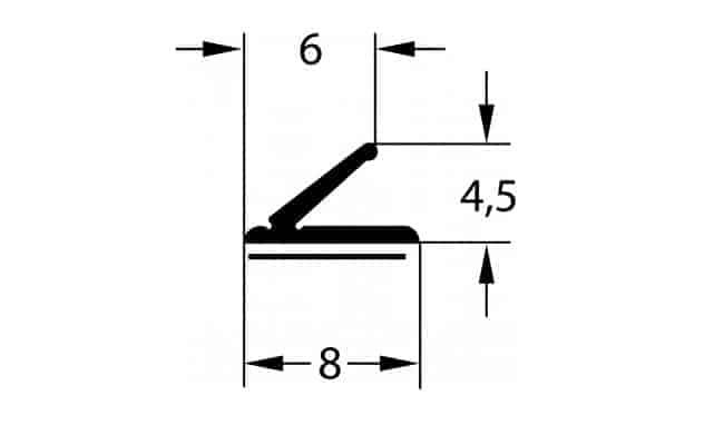 Uszczelka samoprzylepna brąz rustykalny 8x4,5x6 mm, 09-018-1