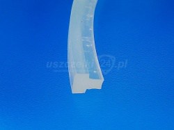 Uszczelka silikonowa transparentna, wciskana, typ T,  023185