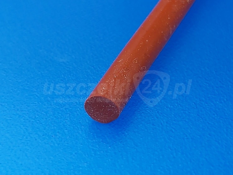 Sznur silikonowy czerwony fi 11 mm lity 60 Sha,  019010