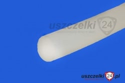 Sznur silikonowy transparent fi 7 mm lity 60 Sha,  019017