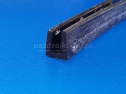 Uszczelka krawędziowa czarny silikon 6 mm, 023003-01